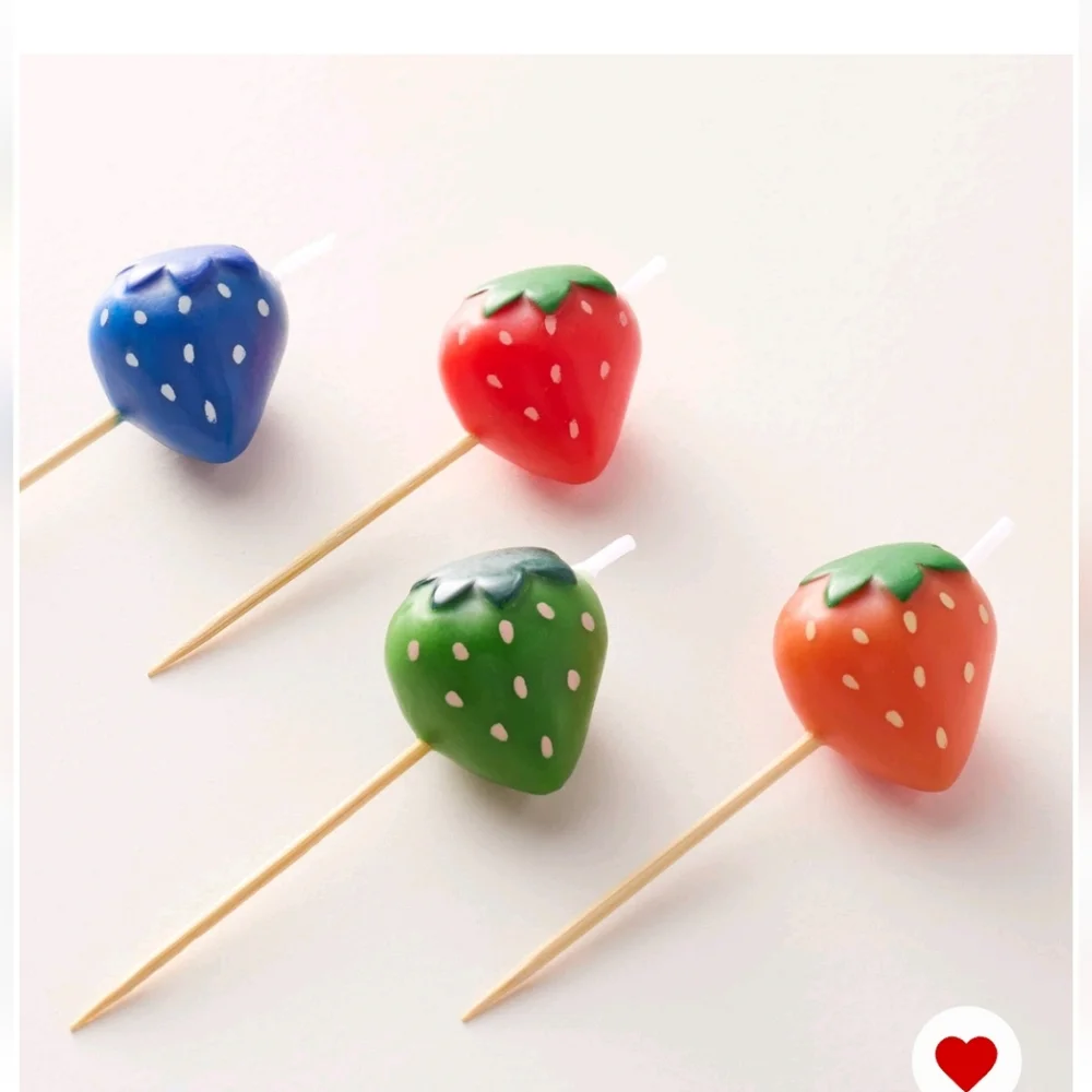 Kate Spade x Target - Fruit Strawberry Celebration Cake Candles - New